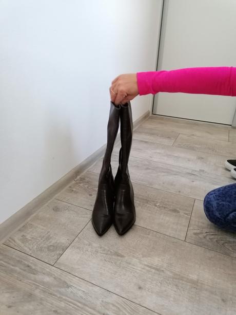 Tmavohnedé čižmy, sinsay,38