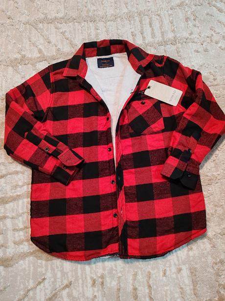 Teplá štýlová flanelka-bundička 146/152, 152