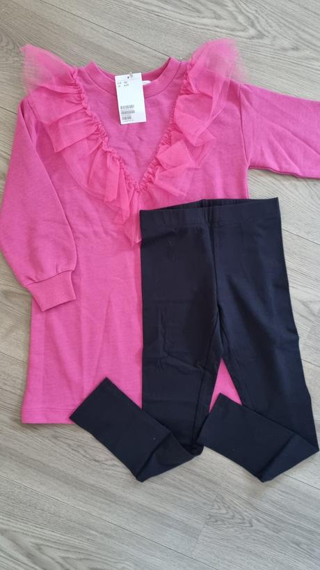 Dvojdielna súprava mikiny a legín, h&m,122