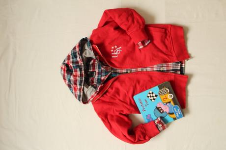 Zara červená mikina + cubus košeľa + kniha peppa, zara,122