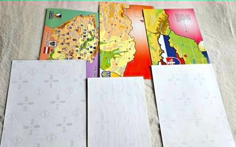 Mapy slovenska a europy + nalepky, 6 ks,