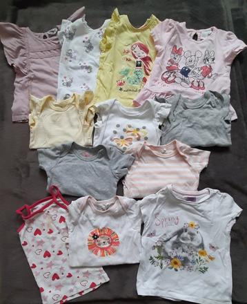 Balík tričiek na leto veľkosť 80, 68–80