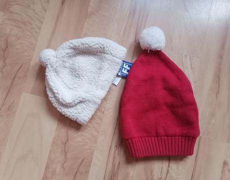 Mikulášska čiapočka + čiapočka baranček 6/12, 80