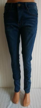 Pánske modré elastické rifle, boohoo man, m