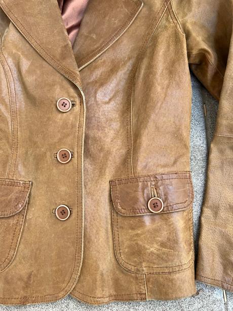 Kozene sako z pravej koze velk 36/s bezne znamky n, s