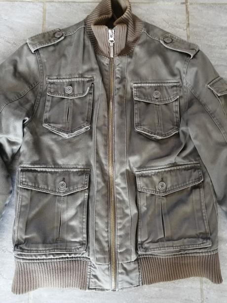 Khaki bunda v s-m, zateplená, podšitá, cherokee,s