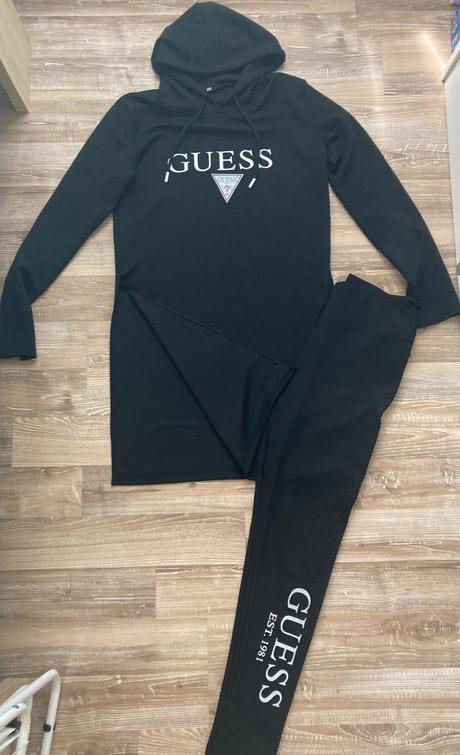 Predĺžená elastickárebrovaná suprava mikina+legíny, l