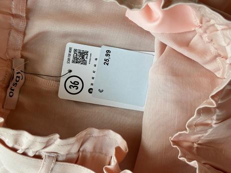 Svetloružová sukňa s ľanom, orsay,s