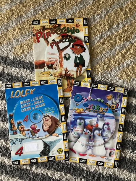 Dvd pinocchio, lolek a bolek, ozie boo, 