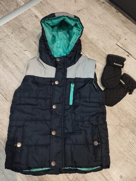 Chlapcenska vesticka + rukavice, lupilu,116