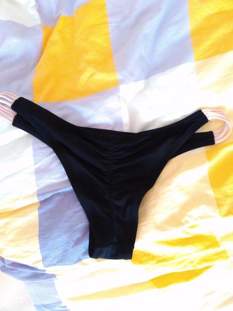 Victoria's secret cierne + kvetovane bikini, victoria's secret,l