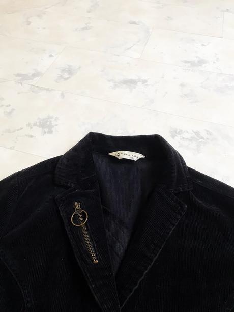 Manchesterové slim sako do pása, xs