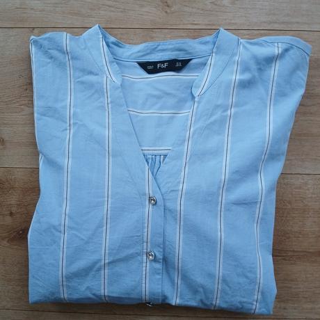 Bledomodrá bavlnená košeľa/blúzka na viazanie, f&f,44