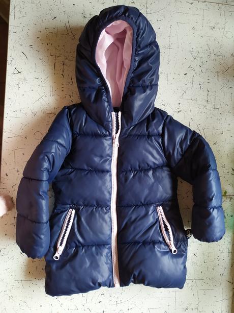 Kvalitná zimná predĺžená bunda, benetton,86