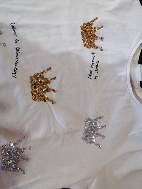 Trblietavé korunové tričko zara, zara,134