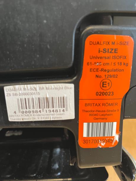 Britax dualfix m-isize s letným froté potahom, britax