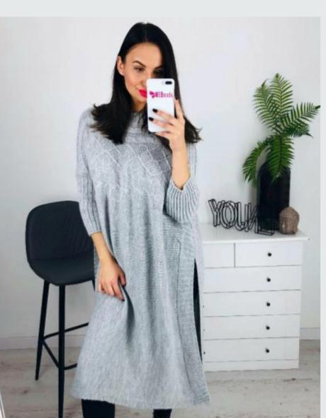 Dámsky predlžený pulóver, 