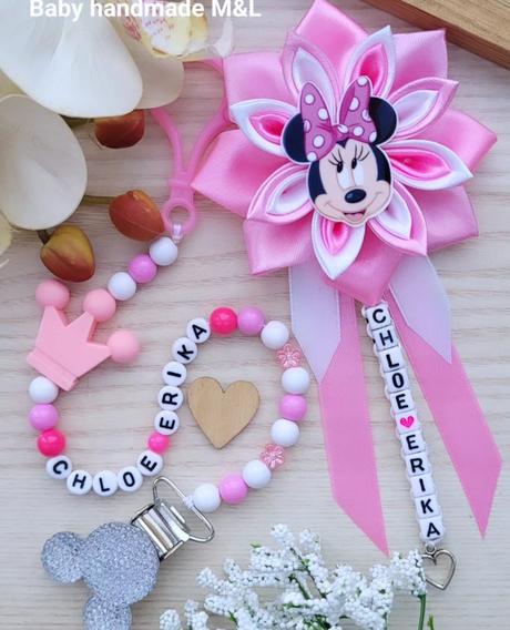 Šnúrka na cumlik a mašla na kočík disney,