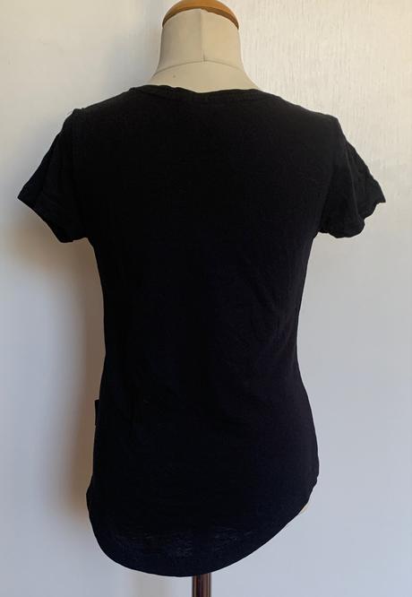 Čierne tričko emoji s flitrami, 134