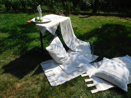 Závesy z tkaného plátna,