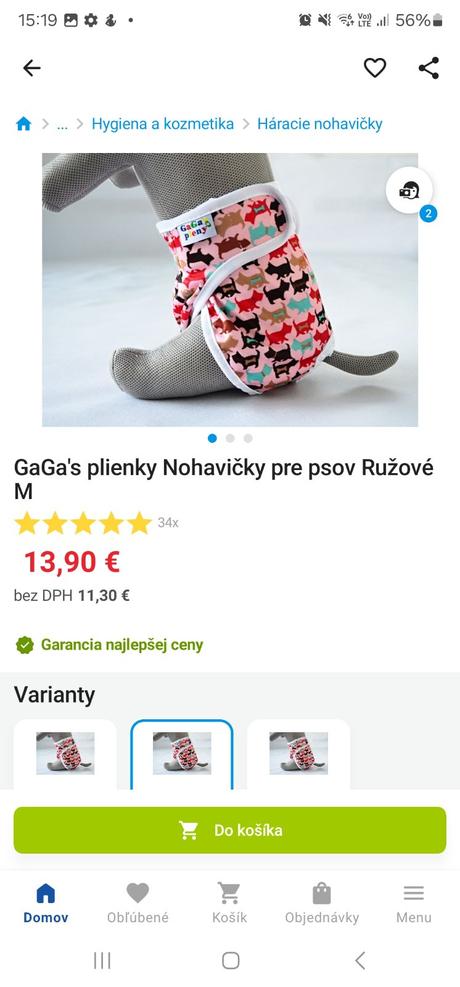 Gagapleny plienka pre psa, 