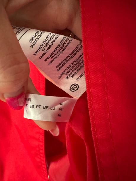 Červený trenčkot, c&a,42