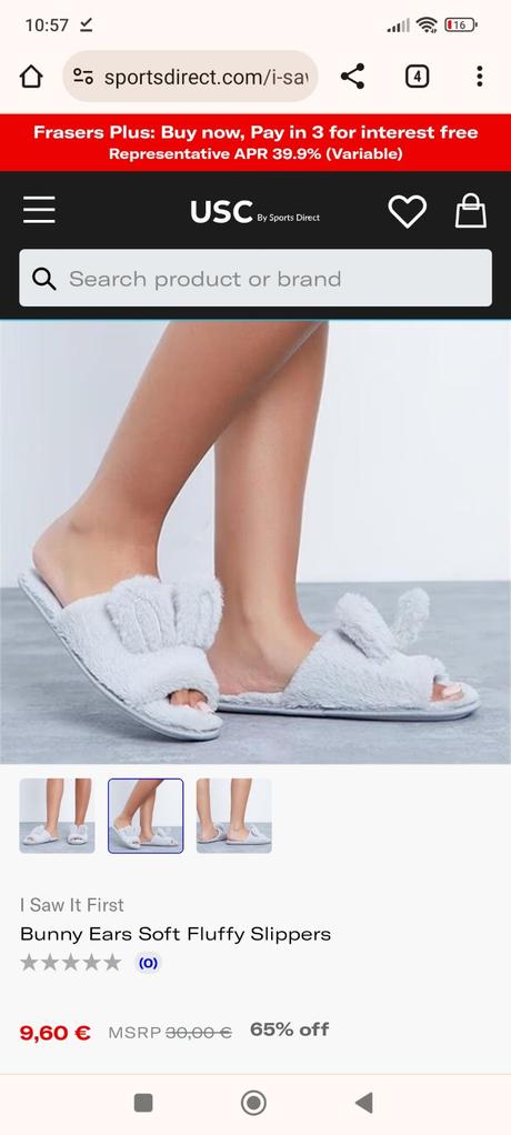 Papuče zajačie ušká, 37 / 38 / 39