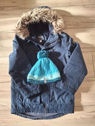 Predĺžená vetrovka na zimu + čiapka, regatta,140