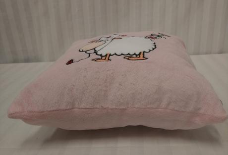 Ružový vankúšik ovečka, amek, 28 x 28 cm, 