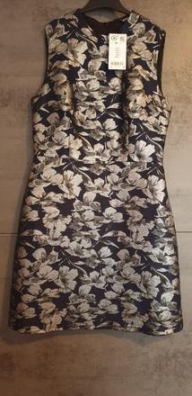 Hrubšie šaty s kvetmi, orsay,36 / m