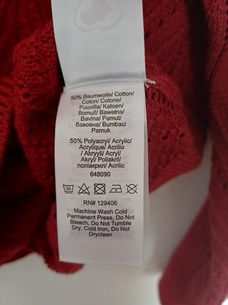 Bordový sveter, bonprix,50