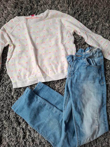 Rifle + mikina 146/152, takko,146