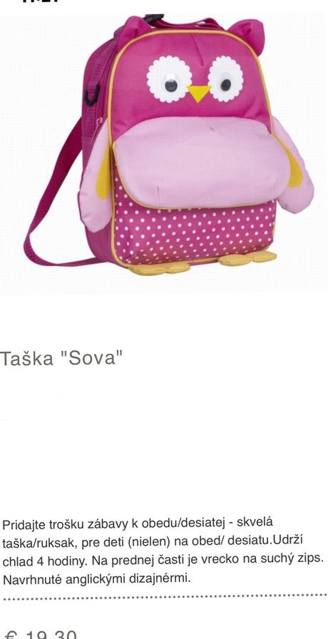 Ruksačik (obedár) sova, 