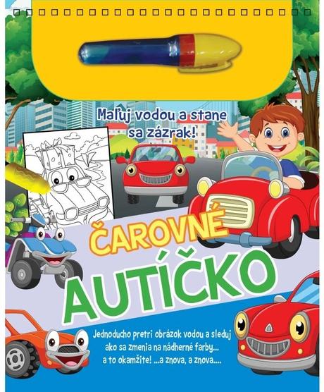 Čarovné autíčko,maľuj vodou,