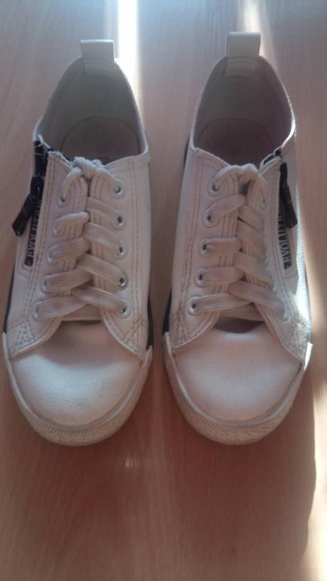 Bielo čierne topánočky č.34, 34