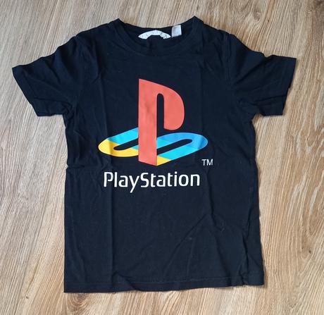 Tričko playstation, h&m,140