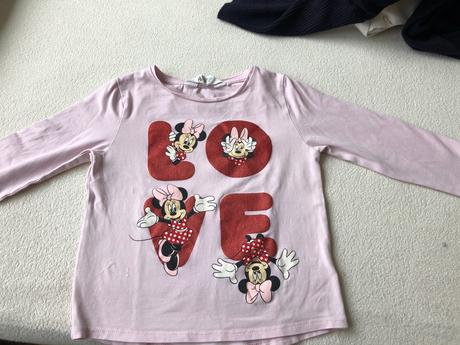 Ruzove minnie tricko 98, h&m,98