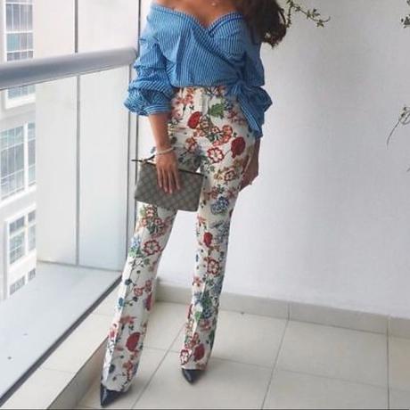 Floral nohavice zn, zara sadnú vel. s-m, zara,s