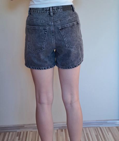Sivé džínsové šortky pull & bear, pull&bear,34