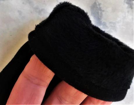 Luxusné zateplené rukavice s kožušinkou, l