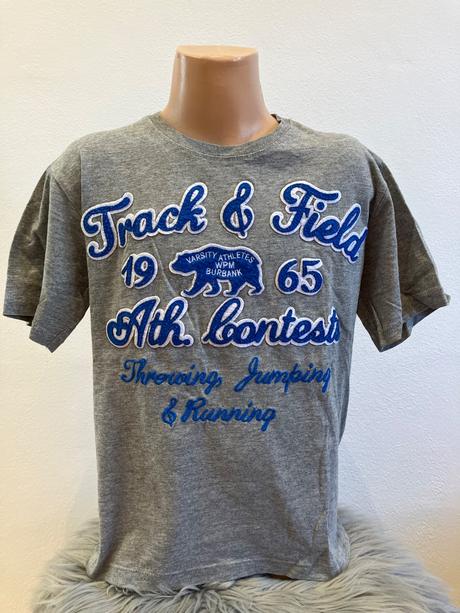 Chlapčenské melírované tričko s nápismi, track&field,128