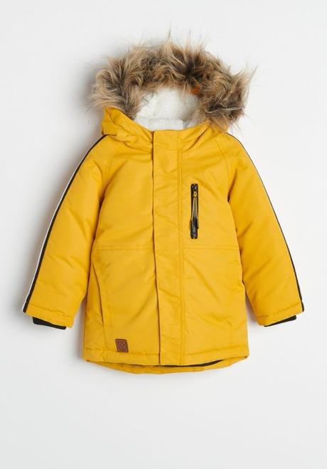 Zateplená parka s kapucňou a kožušinkou, reserved,86 / 92