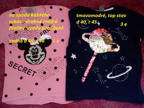 Tričká s meniacim obrázkom, na 4-5 r., 116