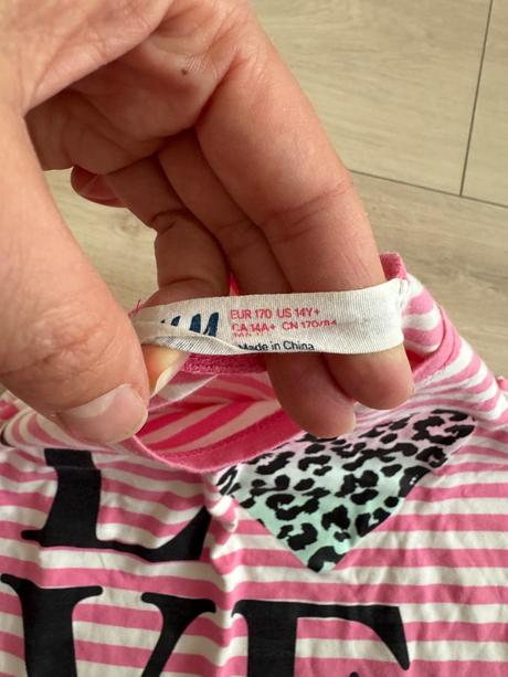 Dievcenske tricko, h&m,164