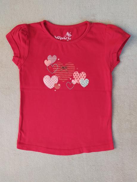 Tričko s krátkym rukávom veľ.104/110, girl2girl,104