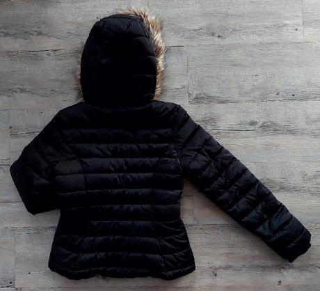 Čierna bunda divided, h&m,38