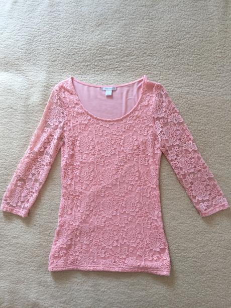 Tričko s čipkou, amisu,s