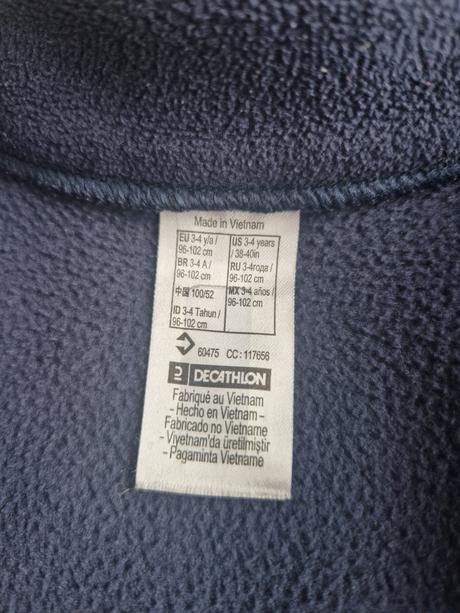 Detská fleecová mikina, quechua,98