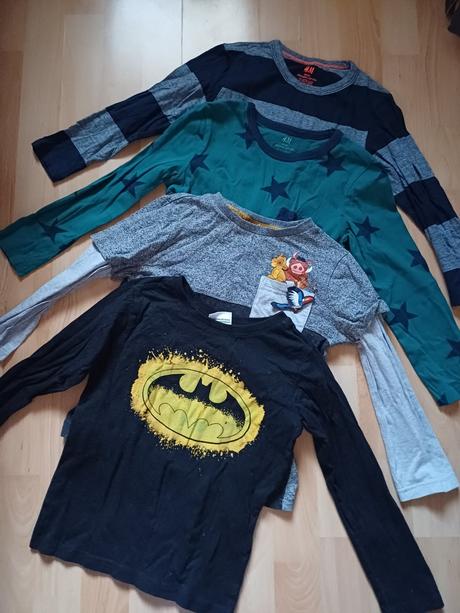 4x tričko 110 + 110/116, h&m,110