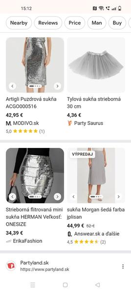 Kde zoženiem striebornú sukňu na karneval?